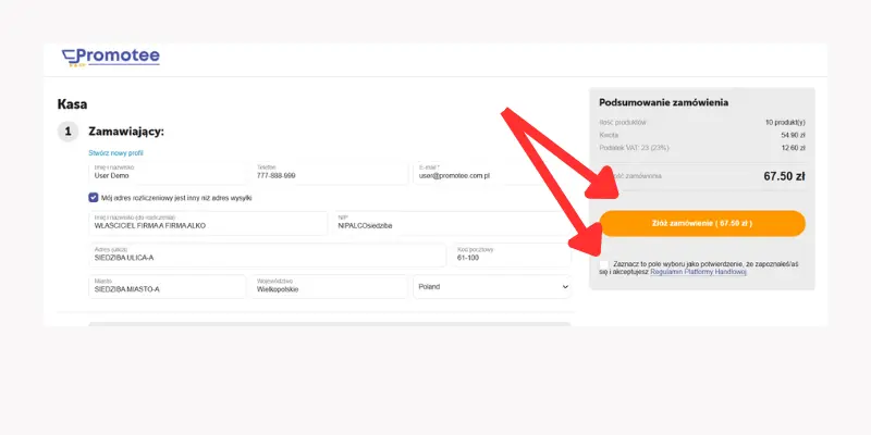 Podsumowanie zamówienia